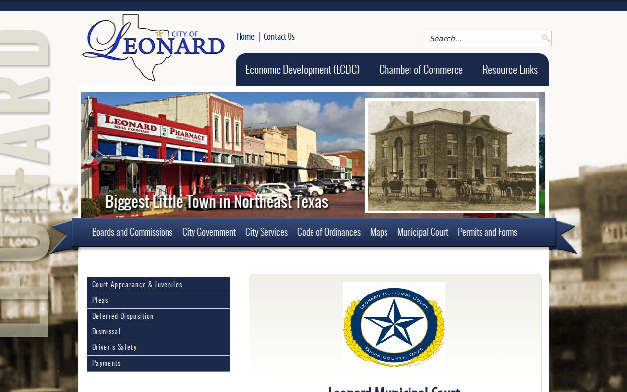 Fannin County Leonard warrant court contact and monthly docket information