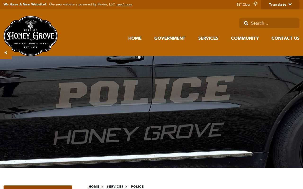 Fannin County Honey Grove warrant service and police department contact information